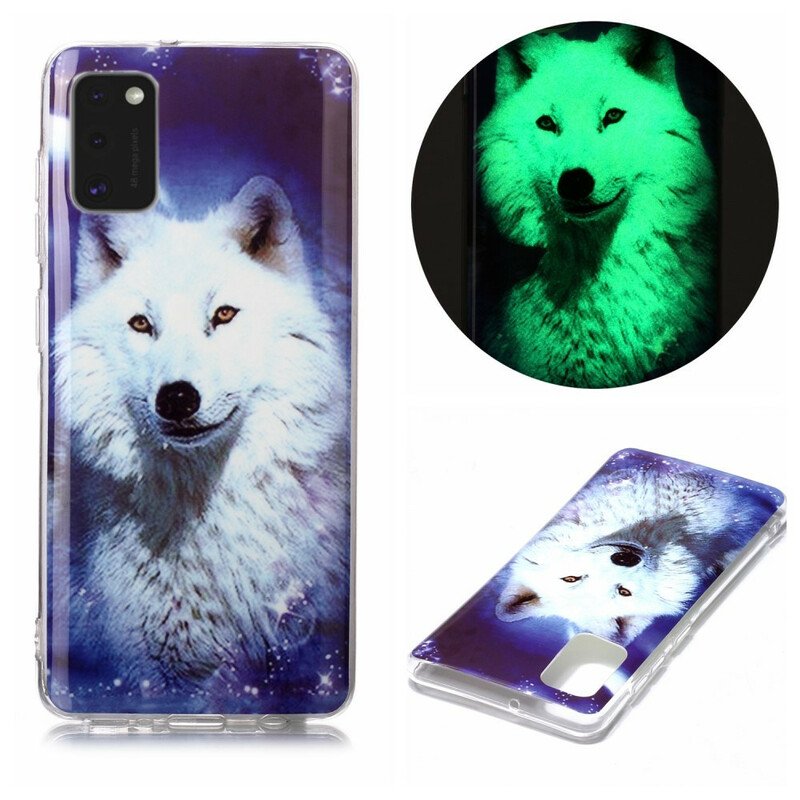 Skal Samsung Galaxy A41 Fluorescerande Wolf Series