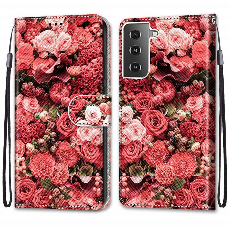 Fodral Samsung Galaxy S21 5G Blommig Romantik