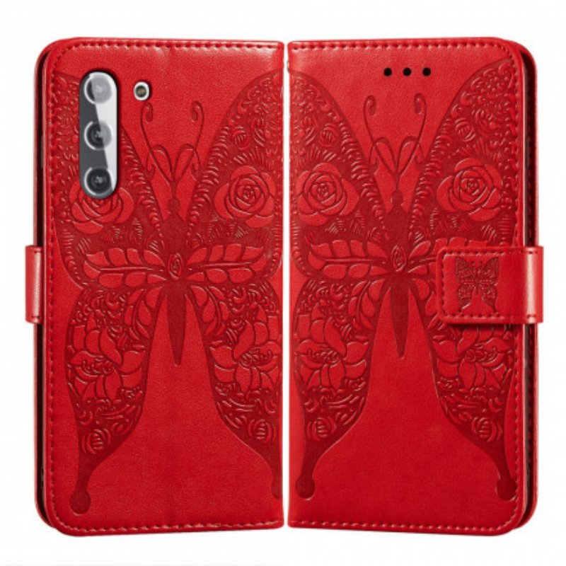 Fodral Samsung Galaxy S21 5G Fjärils Blommönster