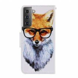 Fodral Samsung Galaxy S21 5G Med Kedjar Brainy Fox Med Rem