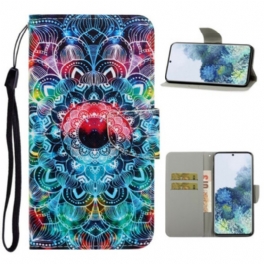 Fodral Samsung Galaxy S21 5G Med Kedjar Flashig Strappy Mandala