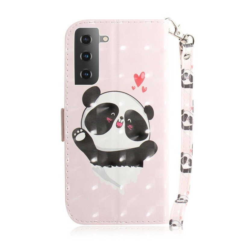 Fodral Samsung Galaxy S21 5G Med Kedjar Strappy Panda