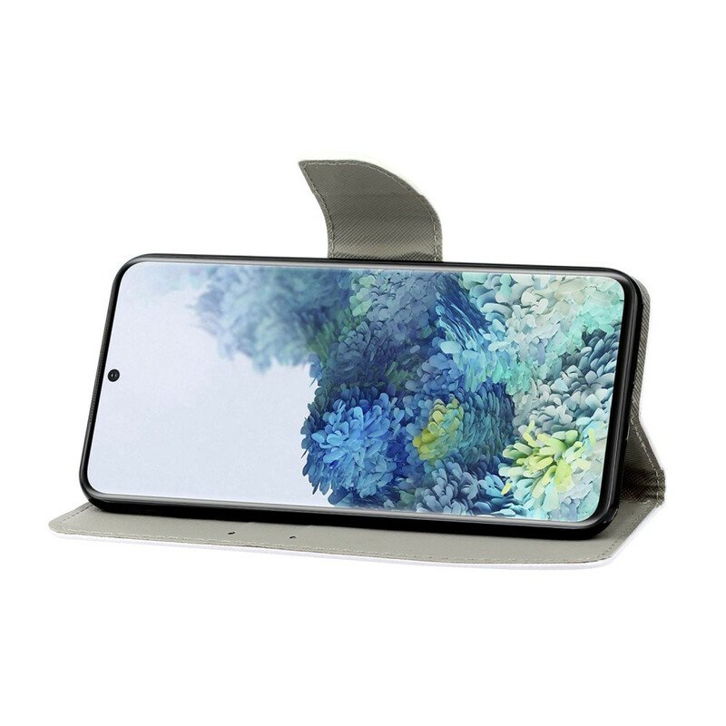 Folio-fodral Samsung Galaxy S21 5G Med Kedjar Variationer Av Fjärilsrem