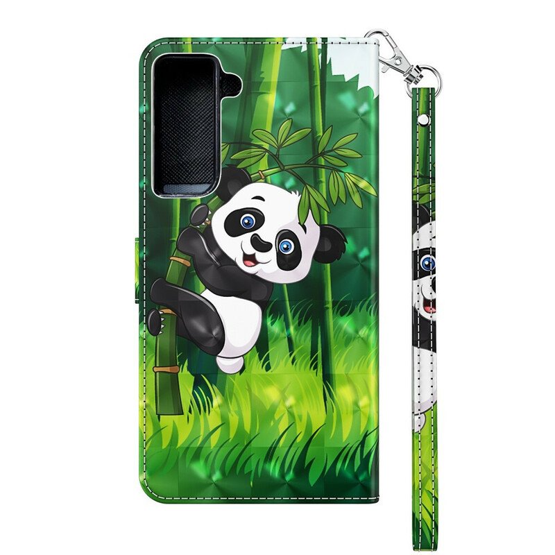 Folio-fodral Samsung Galaxy S21 5G Panda Och Bambu