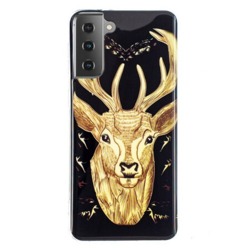 Mobilskal Samsung Galaxy S21 5G Fluorescerande Majestic Deer