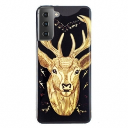 Mobilskal Samsung Galaxy S21 5G Fluorescerande Majestic Deer