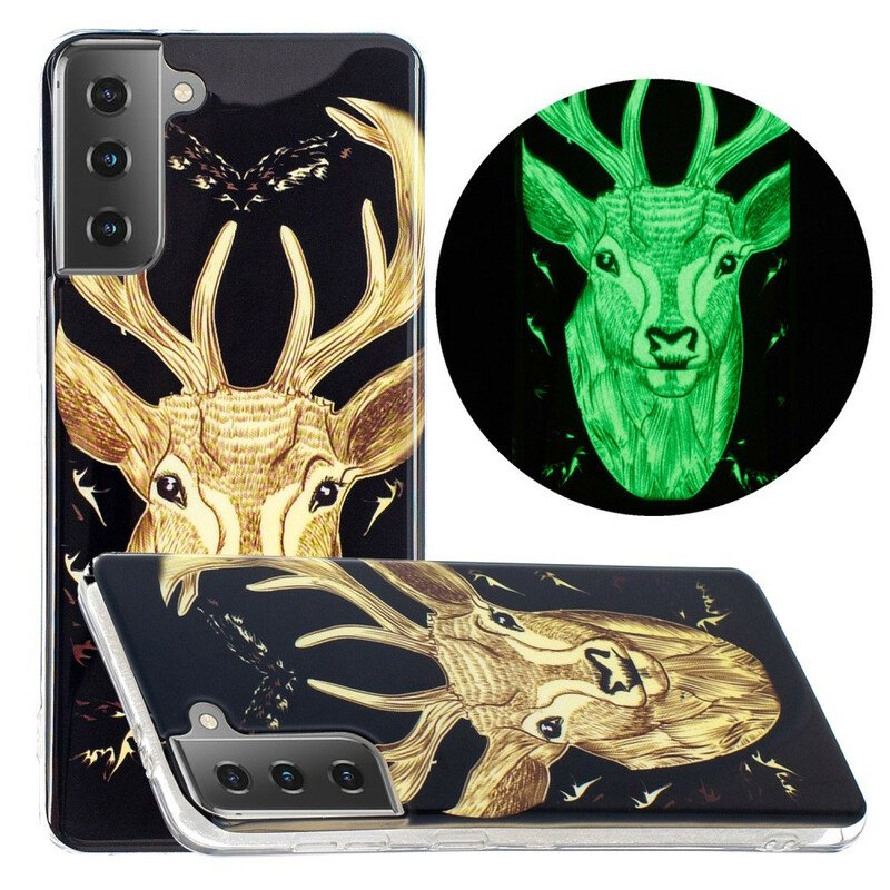 Mobilskal Samsung Galaxy S21 5G Fluorescerande Majestic Deer