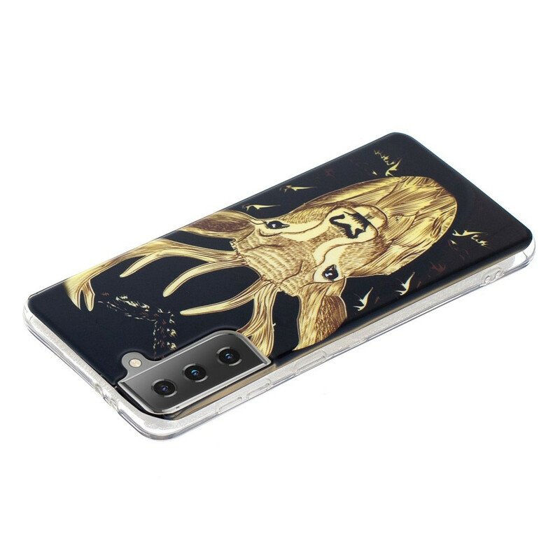 Mobilskal Samsung Galaxy S21 5G Fluorescerande Majestic Deer