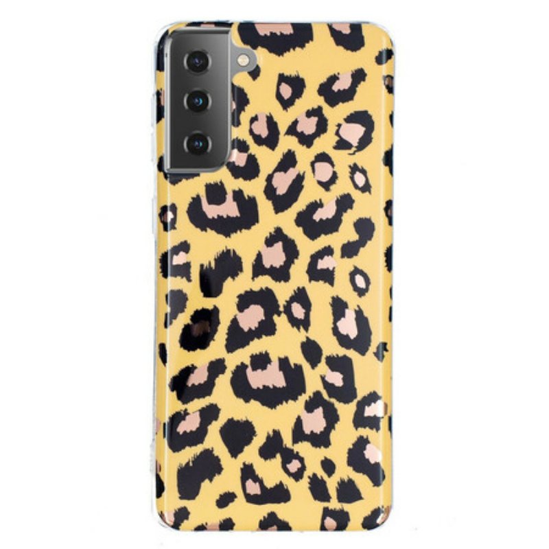 Mobilskal Samsung Galaxy S21 5G Leopard Stil Marmor