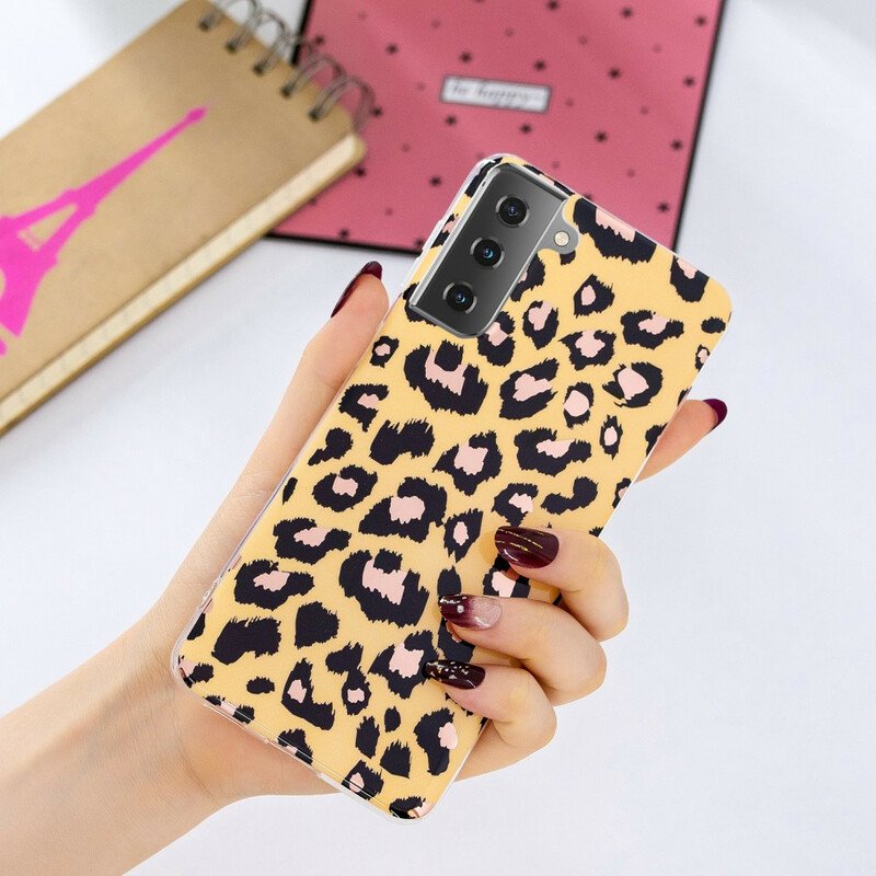 Mobilskal Samsung Galaxy S21 5G Leopard Stil Marmor