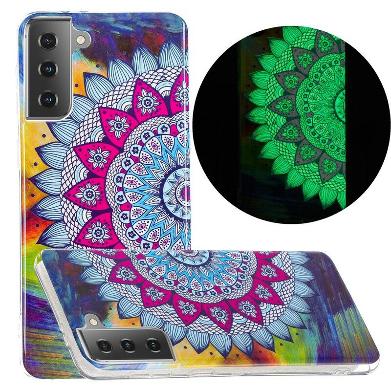 Skal Samsung Galaxy S21 5G Fluorescerande Färgglada Mandala