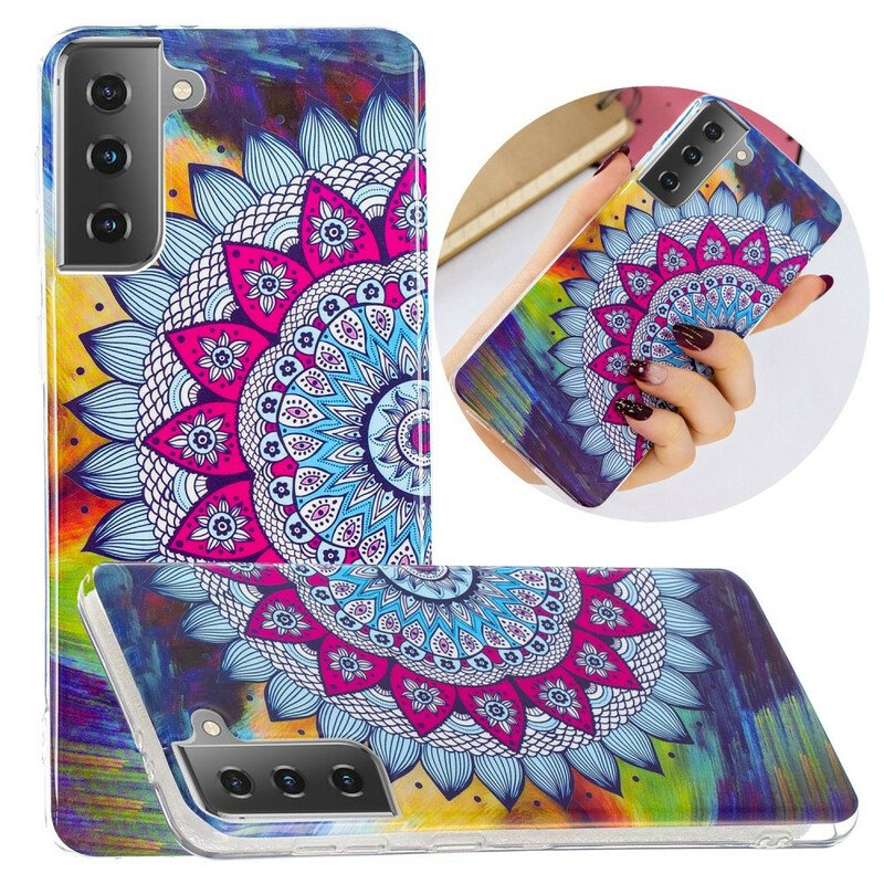 Skal Samsung Galaxy S21 5G Fluorescerande Färgglada Mandala