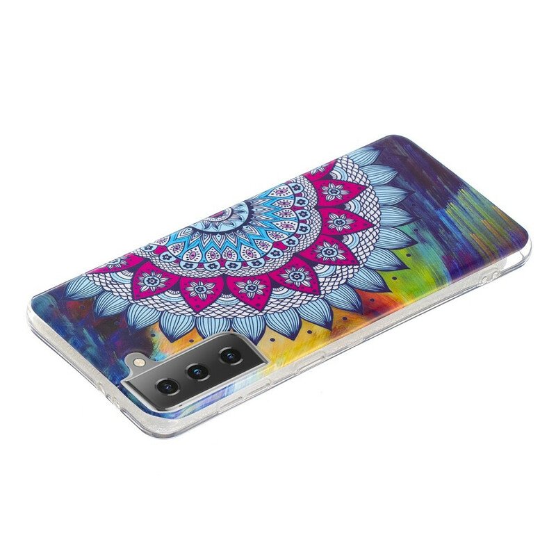 Skal Samsung Galaxy S21 5G Fluorescerande Färgglada Mandala