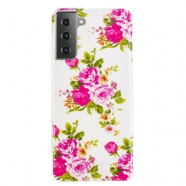 Skal Samsung Galaxy S21 5G Fluorescerande Liberty Flowers