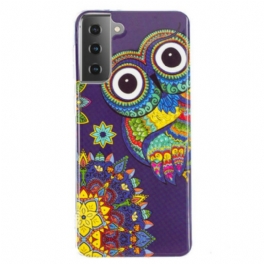 Skal Samsung Galaxy S21 5G Fluorescerande Uggla Mandala