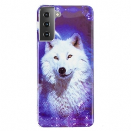 Skal Samsung Galaxy S21 5G Fluorescerande Wolf Series