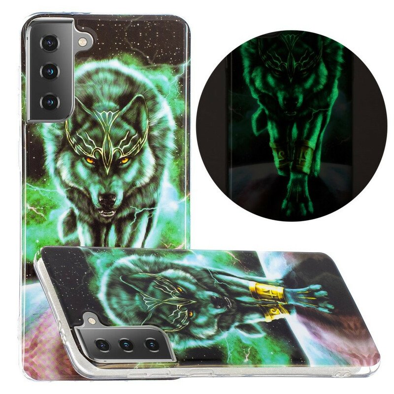 Skal Samsung Galaxy S21 5G Fluorescerande Wolf Series