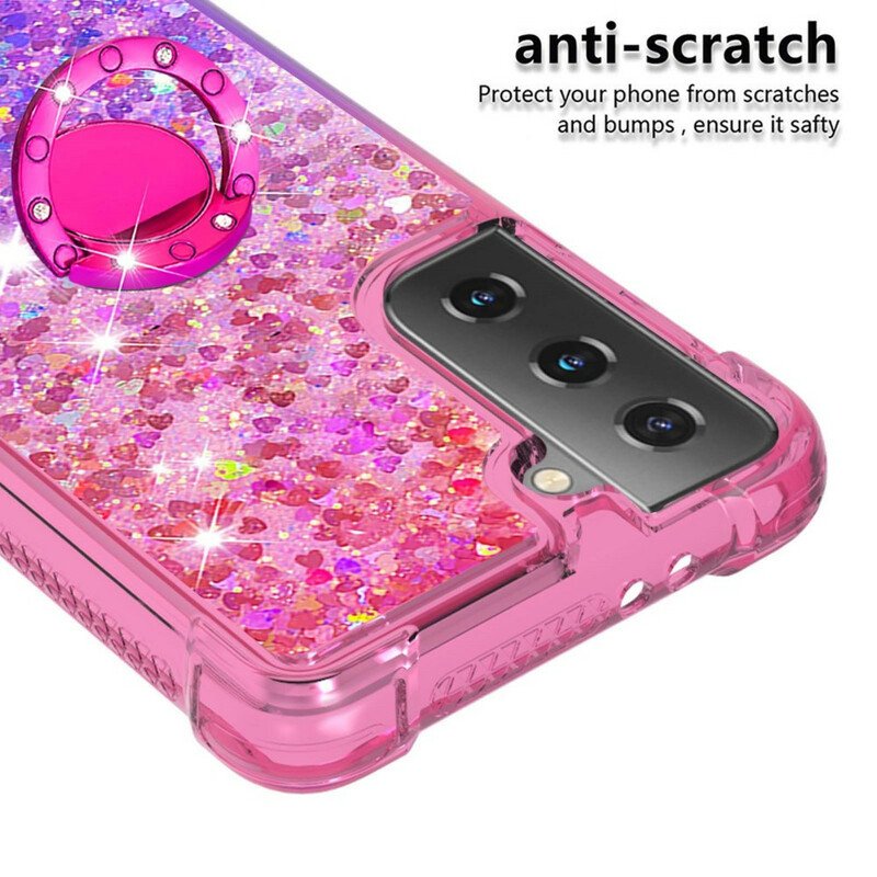 Skal Samsung Galaxy S21 5G Glitter Ring-bracket