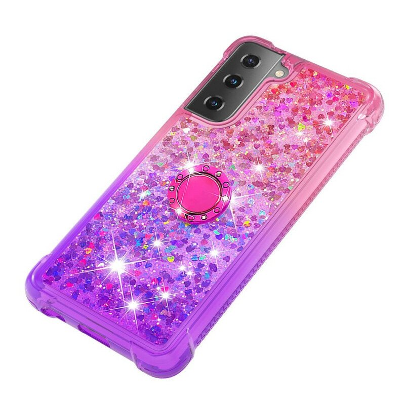 Skal Samsung Galaxy S21 5G Glitter Ring-bracket