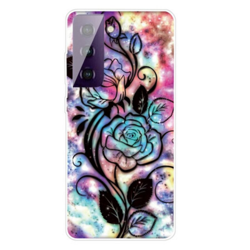 Skal Samsung Galaxy S21 5G Grafisk Blomma