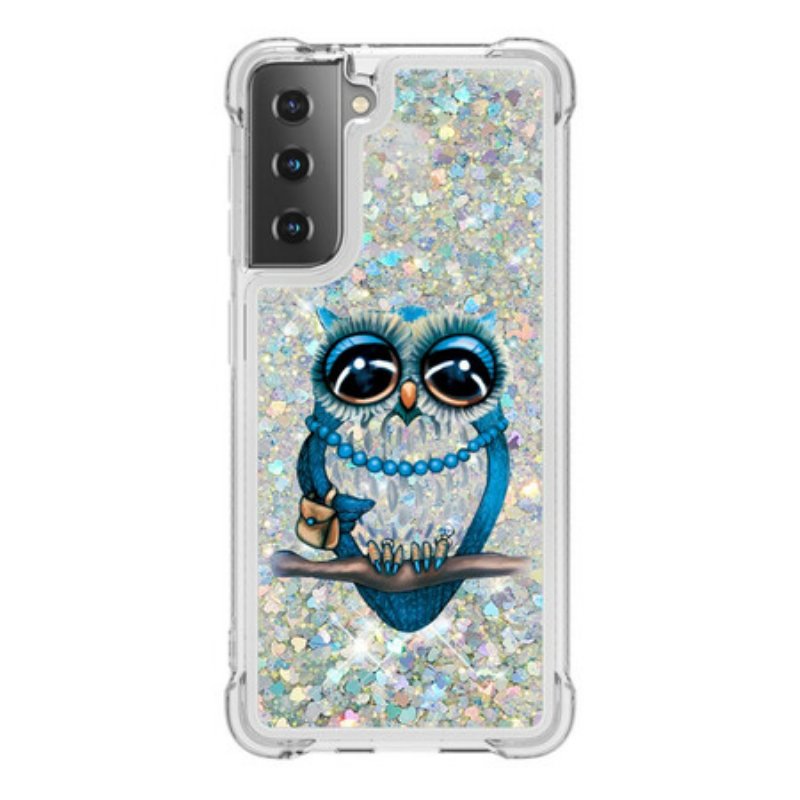 Skal Samsung Galaxy S21 5G Miss Owl Paljetter