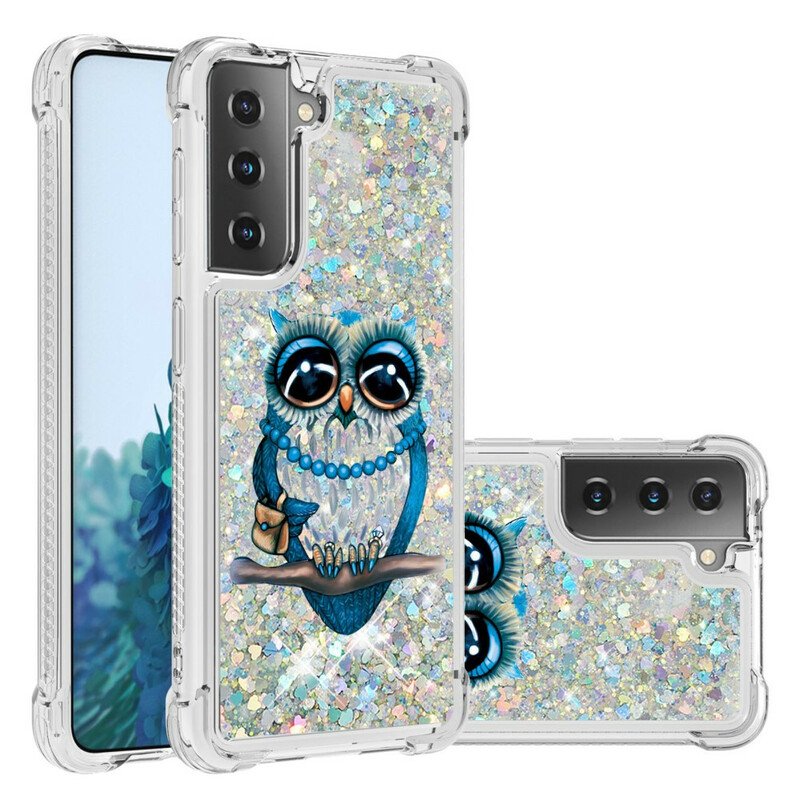 Skal Samsung Galaxy S21 5G Miss Owl Paljetter