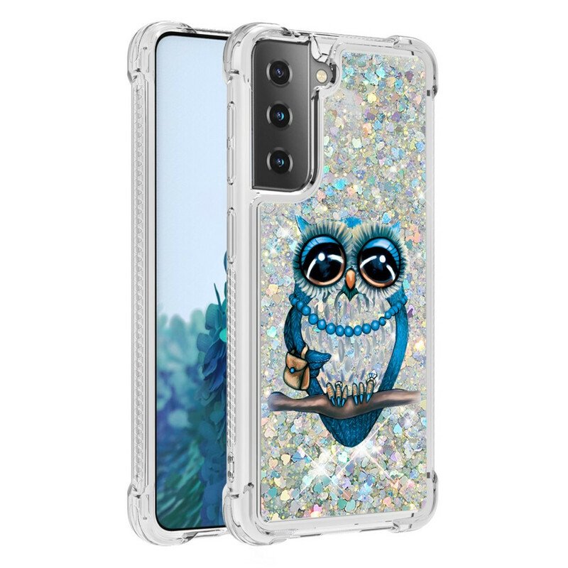 Skal Samsung Galaxy S21 5G Miss Owl Paljetter