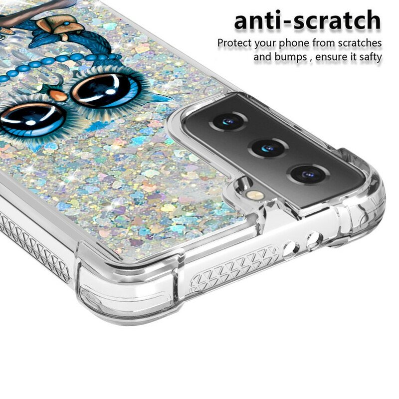 Skal Samsung Galaxy S21 5G Miss Owl Paljetter