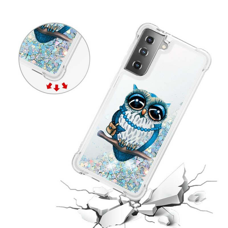 Skal Samsung Galaxy S21 5G Miss Owl Paljetter