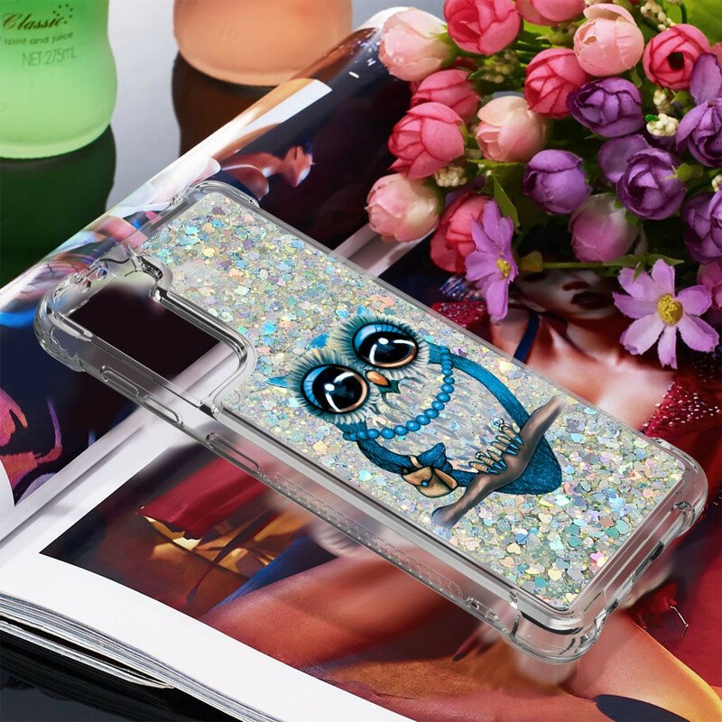 Skal Samsung Galaxy S21 5G Miss Owl Paljetter