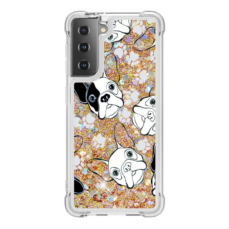 Skal Samsung Galaxy S21 5G Mr Dog Paljetter