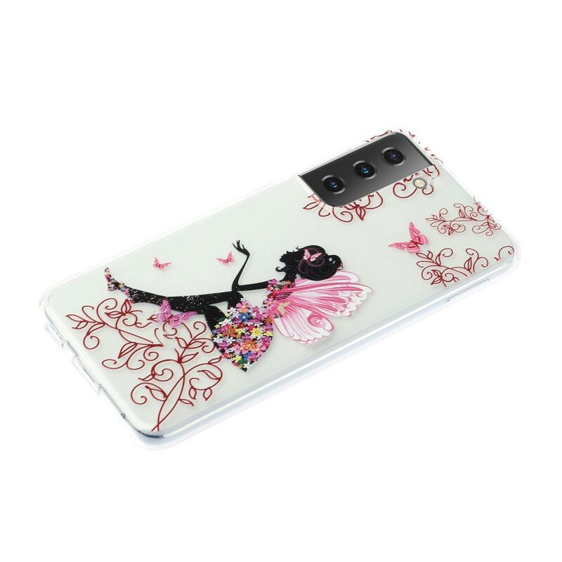 Skal Samsung Galaxy S21 5G Transparent Flower Fairy