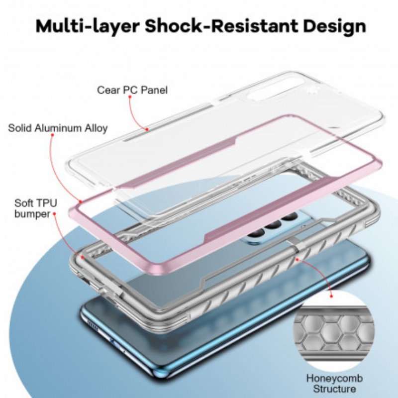 Skal Samsung Galaxy S21 5G Tydliga Hybrid Stötfångarkanter