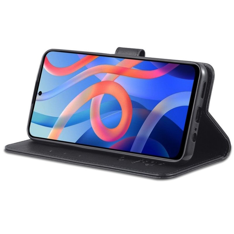 Folio-fodral Poco M4 Pro 5G Azns Konstläder