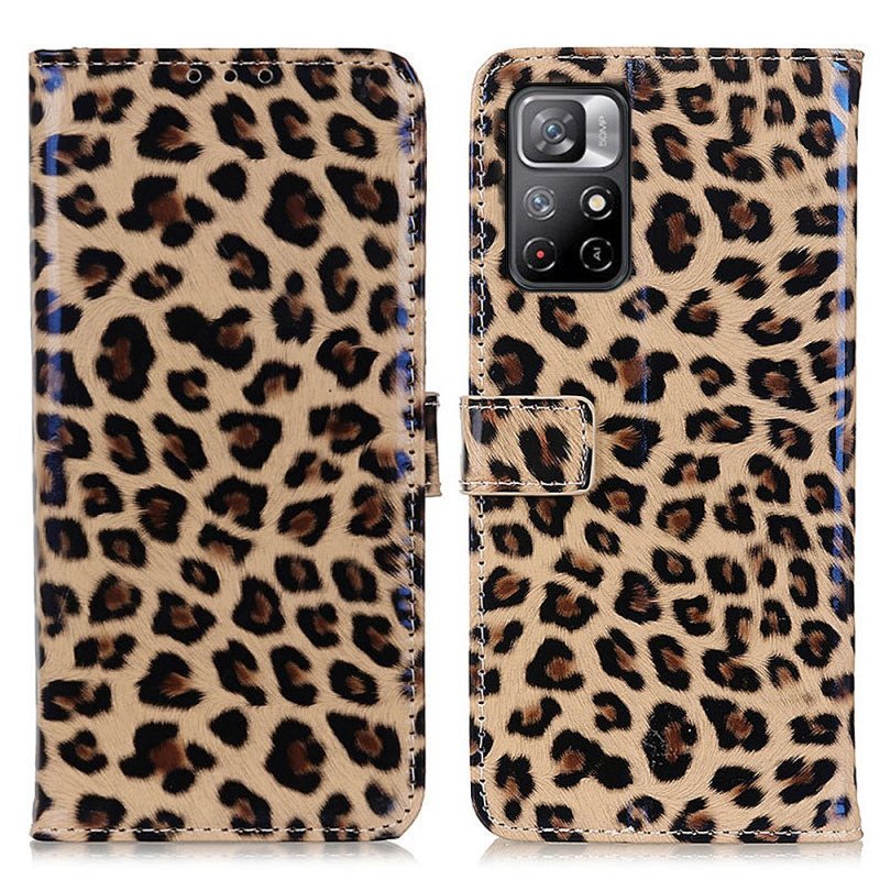 Folio-fodral Poco M4 Pro 5G Leopard