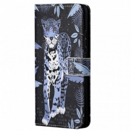 Folio-fodral Poco M4 Pro 5G Med Kedjar Strappy Leopard