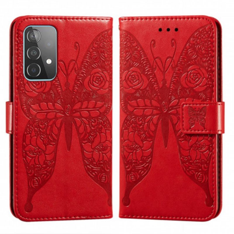 Fodral Samsung Galaxy A52 4G / A52 5G / A52s 5G Fjärils Blommönster