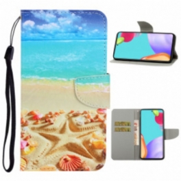 Fodral Samsung Galaxy A52 4G / A52 5G / A52s 5G Med Kedjar Lanyard Beach