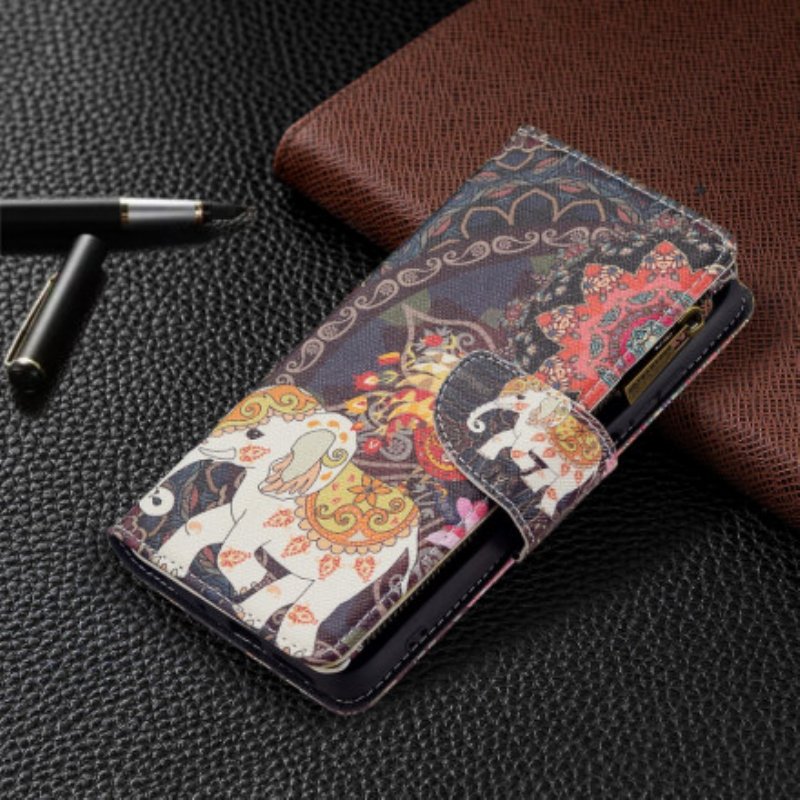 Fodral Xiaomi Redmi 10 Elephant Zip-ficka