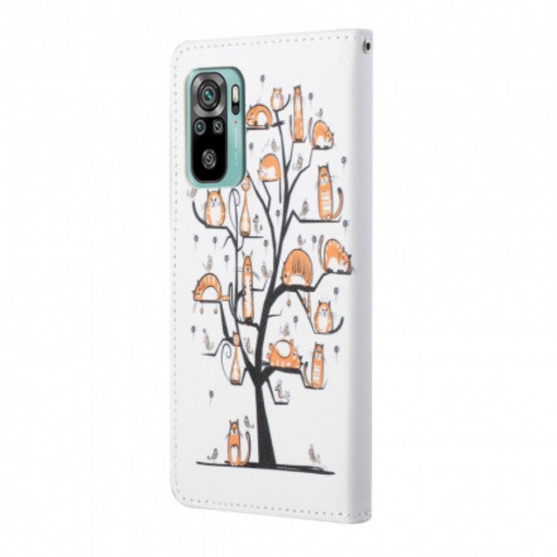 Fodral Xiaomi Redmi 10 Med Kedjar Funky Cats Med Rem