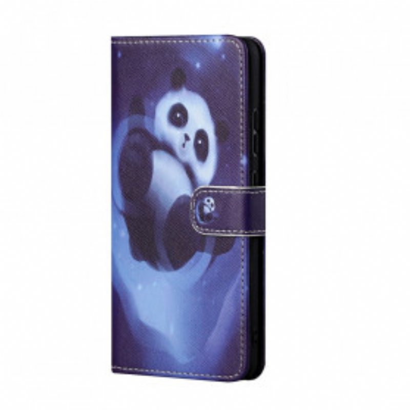 Fodral Xiaomi Redmi 10 Med Kedjar Panda Space Med Lanyard