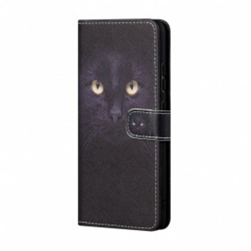 Fodral Xiaomi Redmi 10 Med Kedjar Strappy Black Cat Eyes