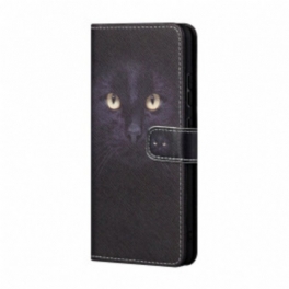 Fodral Xiaomi Redmi 10 Med Kedjar Strappy Black Cat Eyes