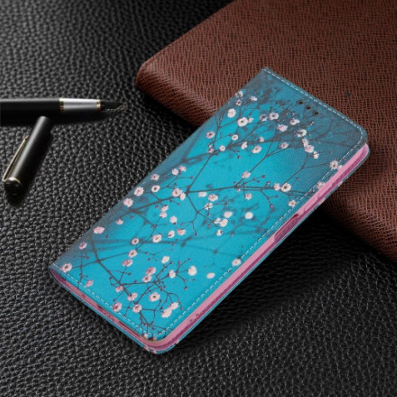 Folio-fodral Xiaomi Redmi 10 Läderfodral Blommande Grenar