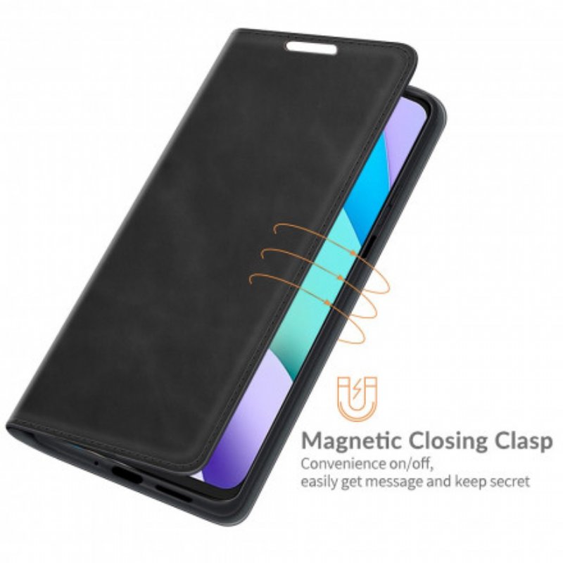 Folio-fodral Xiaomi Redmi 10 Läderfodral Slim Skin-touch