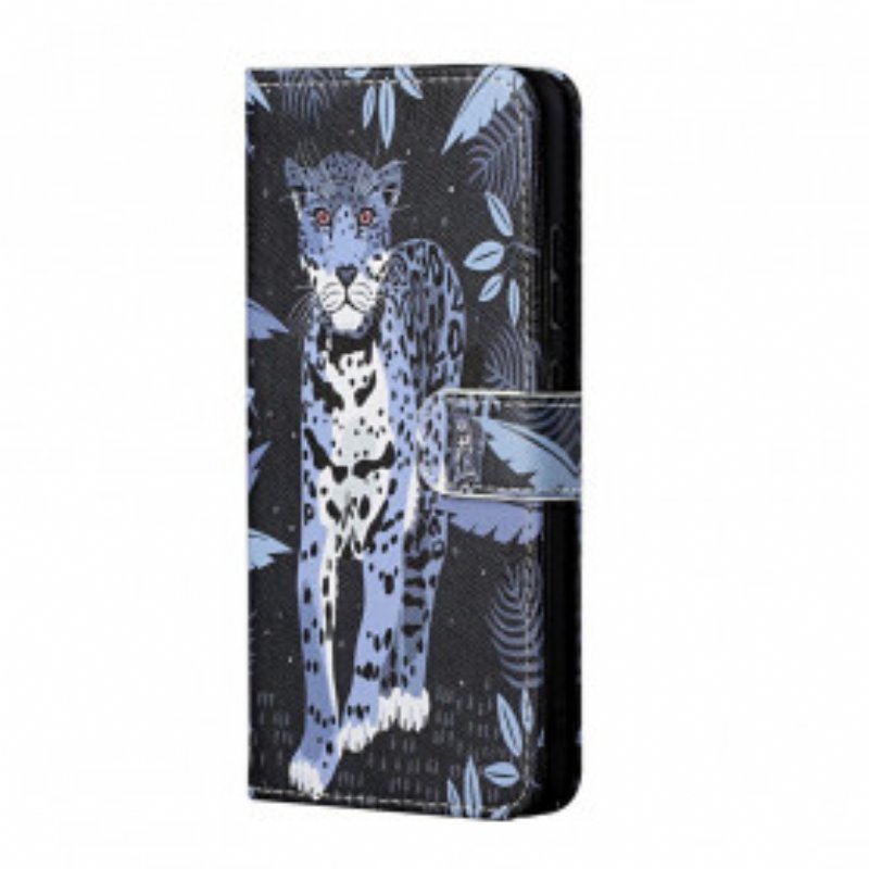 Folio-fodral Xiaomi Redmi 10 Med Kedjar Strappy Leopard