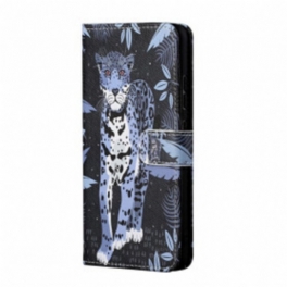 Folio-fodral Xiaomi Redmi 10 Med Kedjar Strappy Leopard