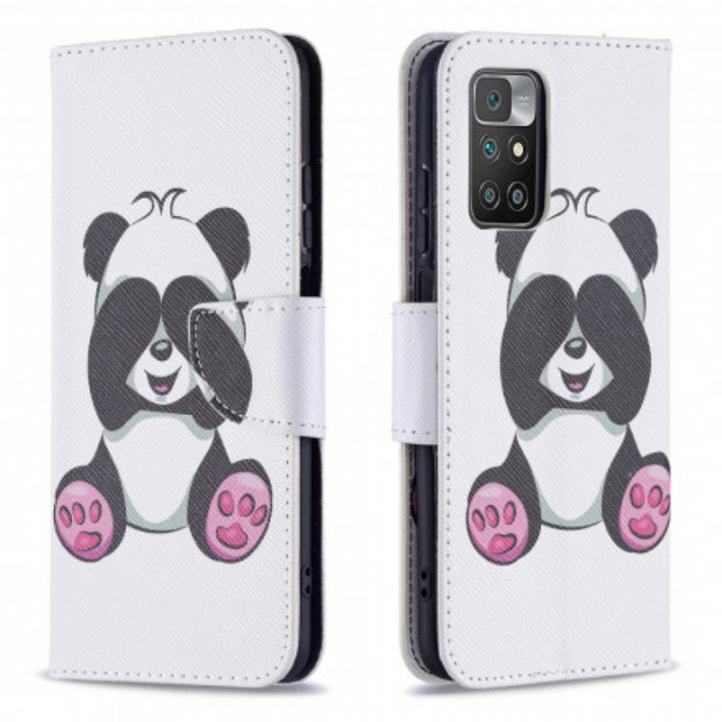 Läderfodral Xiaomi Redmi 10 Panda Kul