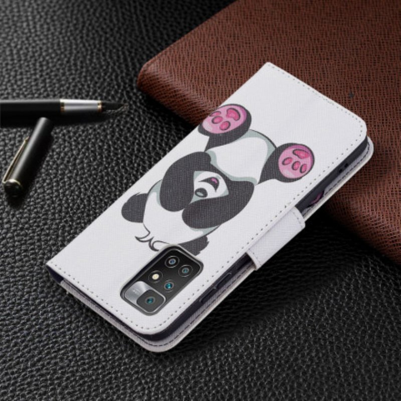 Läderfodral Xiaomi Redmi 10 Panda Kul