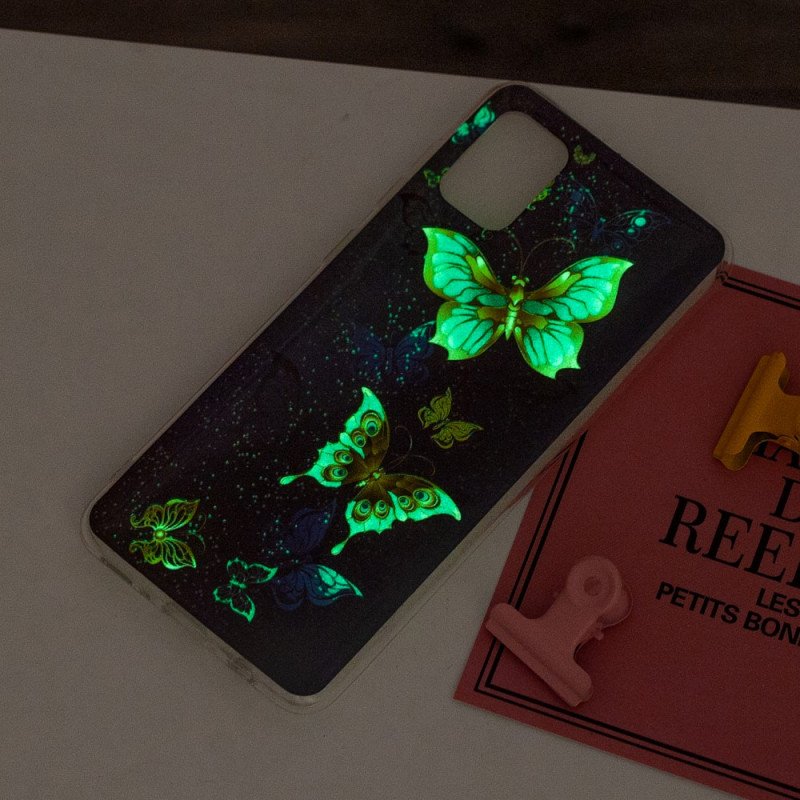 Mobilskal Xiaomi Redmi 10 Fluorescerande Fjärilar